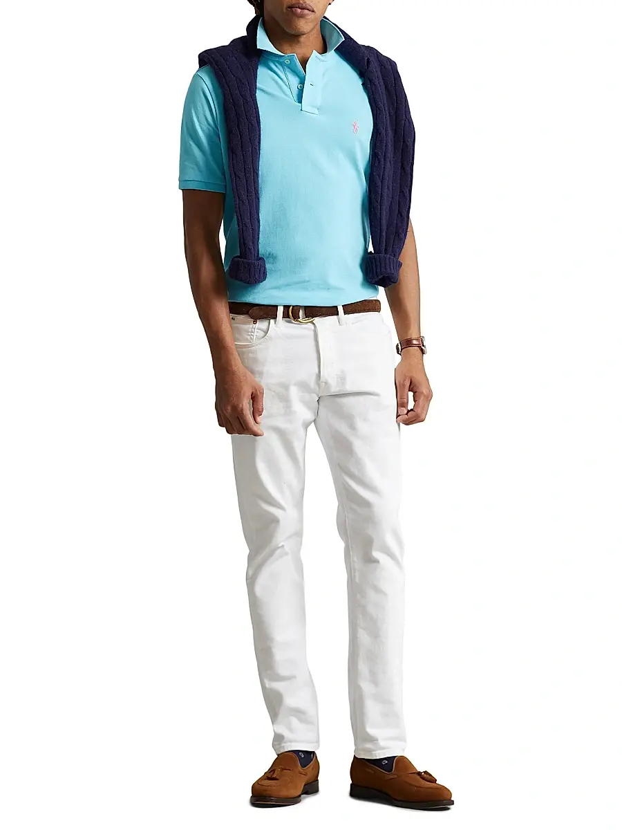 Polo Ralph Lauren Men's Logo Cotton Slim-Fit Polo Shirt | Thumbnail 2 Polo Ralph Lauren Men's Logo Cotton Slim-Fit Polo Shirt | Thumbnail 2