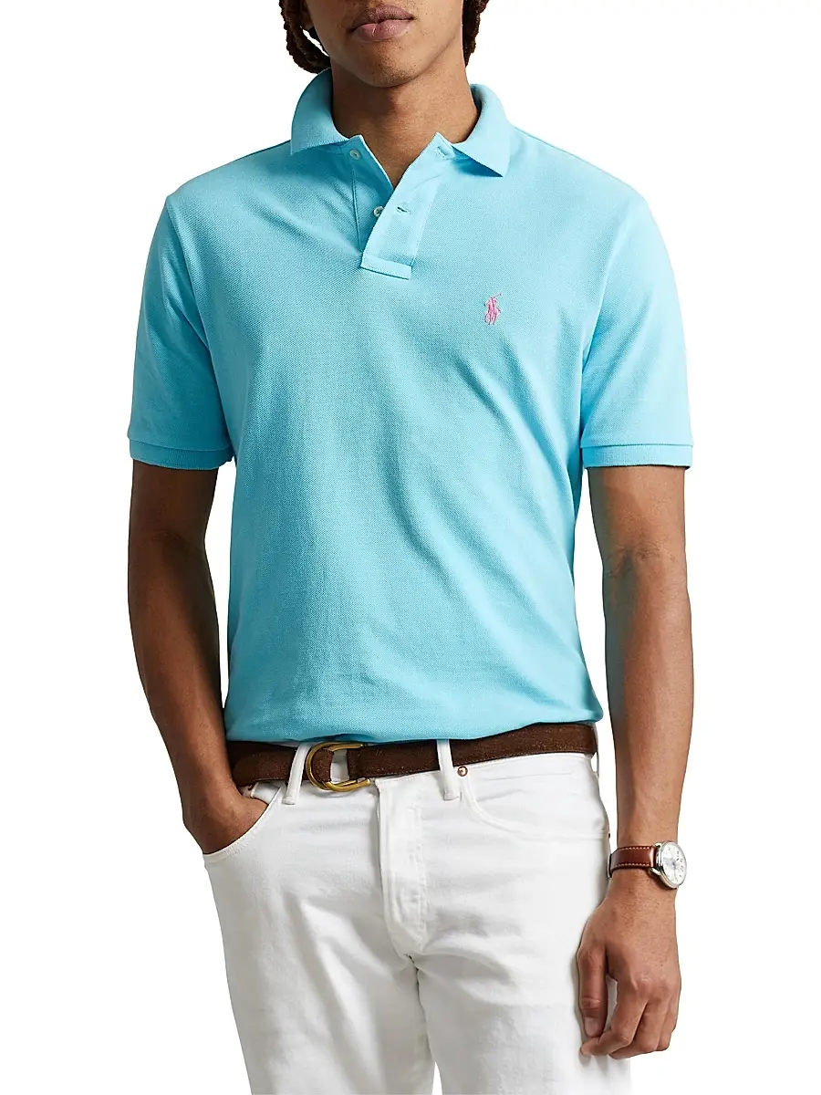 Polo Ralph Lauren Men's Logo Cotton Slim-Fit Polo Shirt | Thumbnail 3 Polo Ralph Lauren Men's Logo Cotton Slim-Fit Polo Shirt | Thumbnail 3