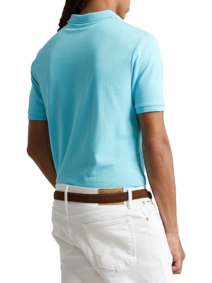 Polo Ralph Lauren Men's Logo Cotton Slim-Fit Polo Shirt | Thumbnail 4 Polo Ralph Lauren Men's Logo Cotton Slim-Fit Polo Shirt | Thumbnail 4