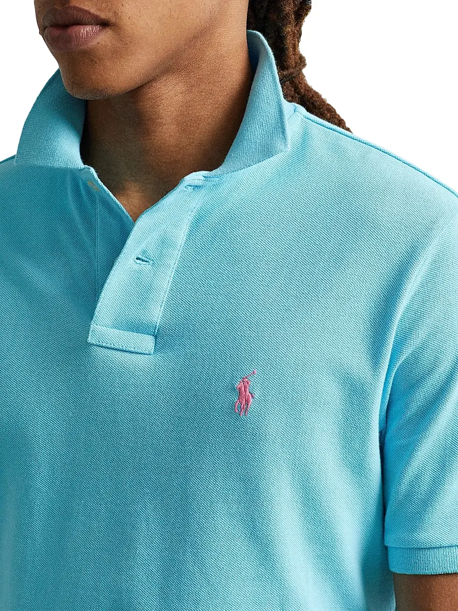 Polo Ralph Lauren Men's Logo Cotton Slim-Fit Polo Shirt | Thumbnail 5 Polo Ralph Lauren Men's Logo Cotton Slim-Fit Polo Shirt | Thumbnail 5