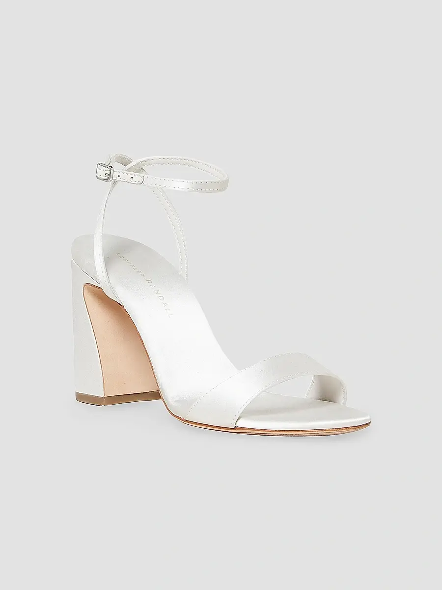 Loeffler Randall Women's Malia 90MM Curved-Heel Satin Sandals | Thumbnail 2 Loeffler Randall Women's Malia 90MM Curved-Heel Satin Sandals | Thumbnail 2