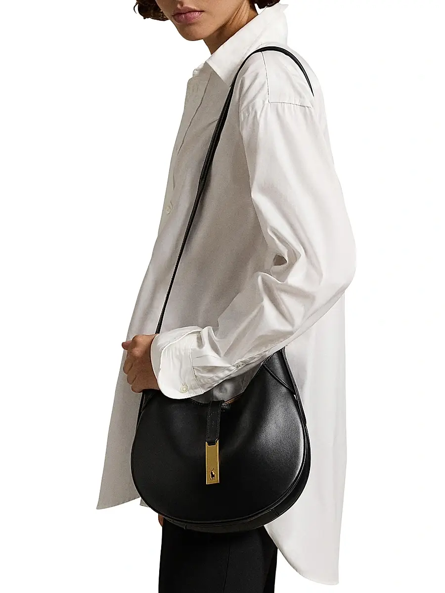 Polo Ralph Lauren Women's Polo ID Small Leather Bag | Thumbnail 2 Polo Ralph Lauren Women's Polo ID Small Leather Bag | Thumbnail 2