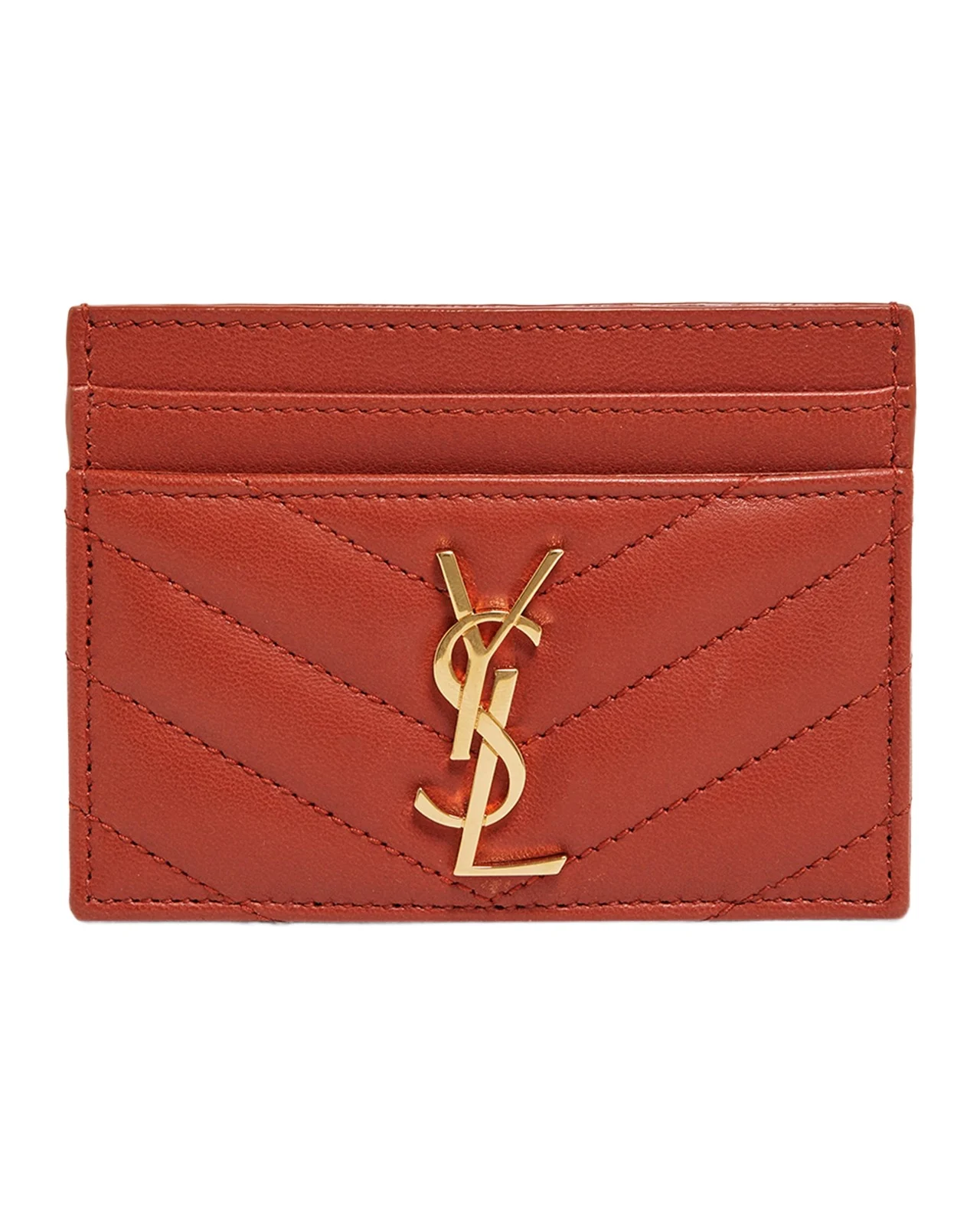 Cassandre YSL Monogram Card Case in Quilted Smooth Leather Cassandre YSL Monogram Card Case in Quilted Smooth Leather