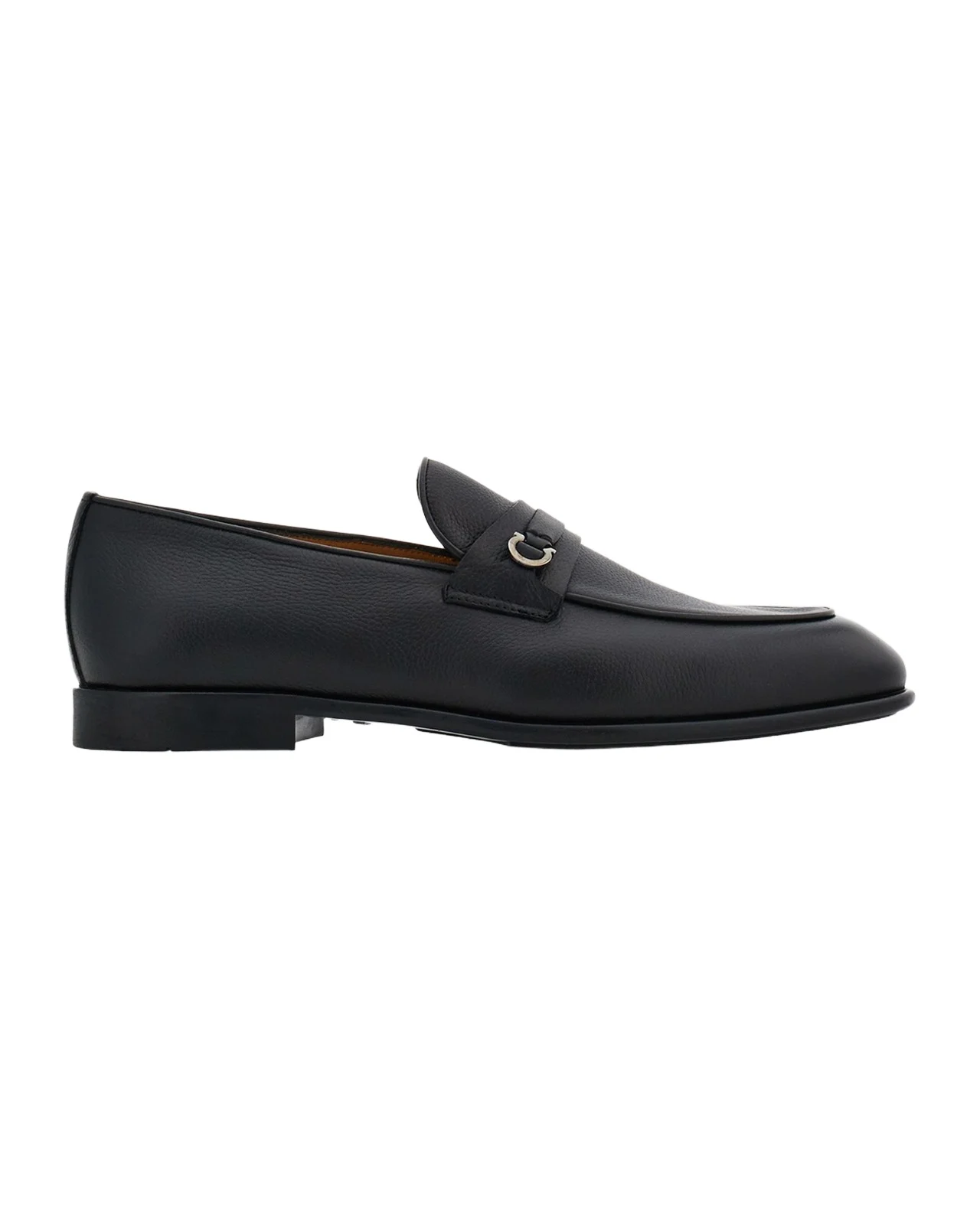 Men's Desio Gancio Ornament Grained Leather Penny Loafers Men's Desio Gancio Ornament Grained Leather Penny Loafers