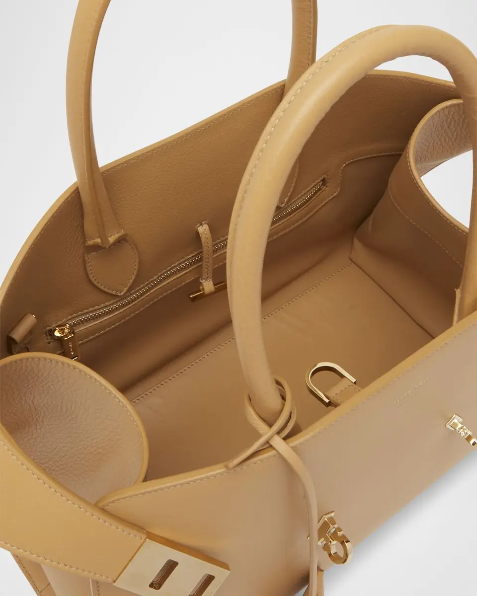 Ferragamo Hug Small Leather Top-Handle Bag | Thumbnail 3 Ferragamo Hug Small Leather Top-Handle Bag | Thumbnail 3