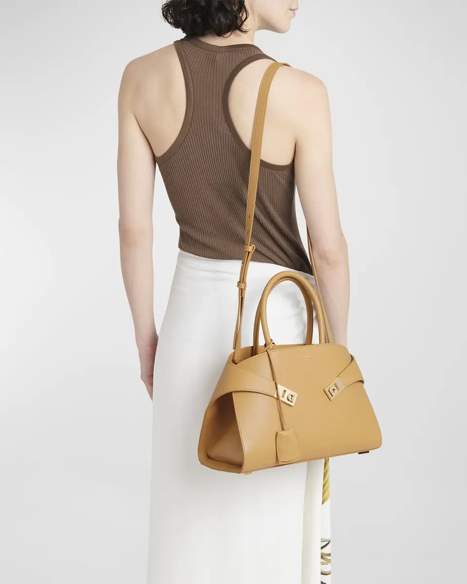 Ferragamo Hug Small Leather Top-Handle Bag | Thumbnail 4 Ferragamo Hug Small Leather Top-Handle Bag | Thumbnail 4