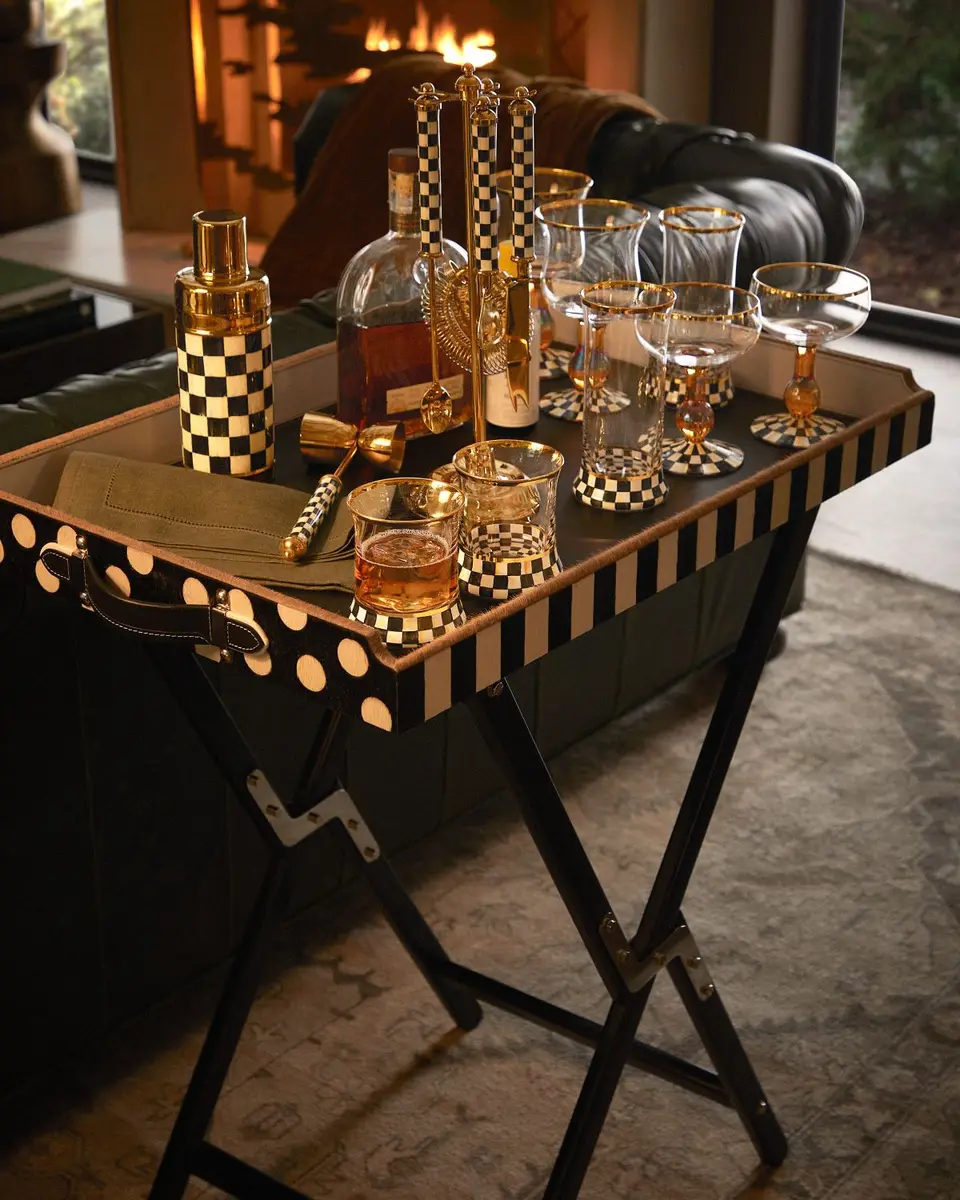 MacKenzie-Childs Courtly Check Wine Glass | Thumbnail 2 MacKenzie-Childs Courtly Check Wine Glass | Thumbnail 2