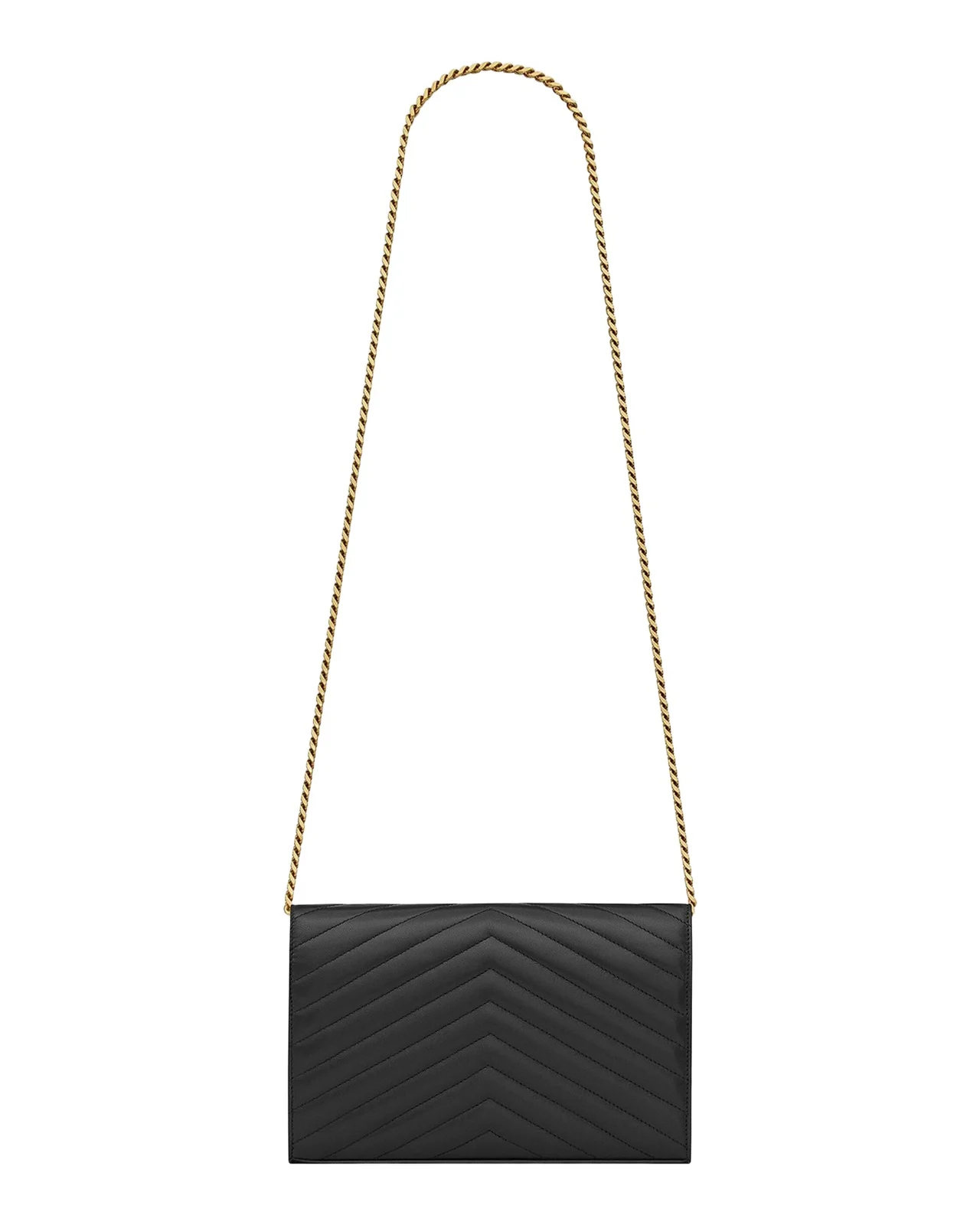 Cassandre YSL Monogram Large Wallet on Chain in Smooth Leather