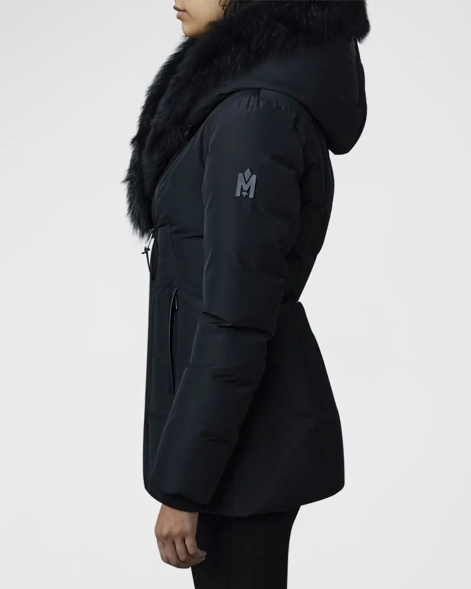 Mackage Adali Hooded Down Jacket with Shearling Collar | Thumbnail 5 Mackage Adali Hooded Down Jacket with Shearling Collar | Thumbnail 5