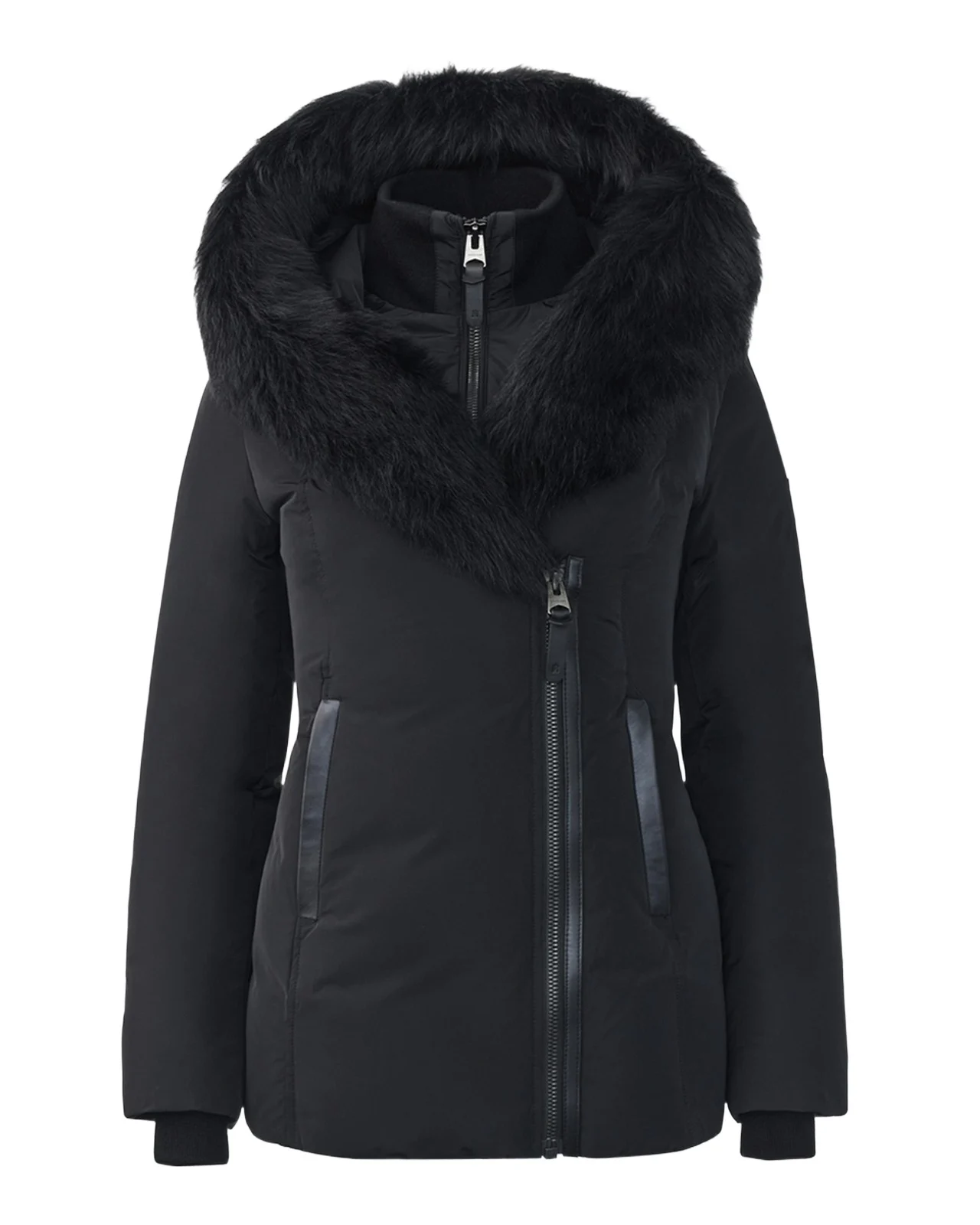 Mackage Adali Hooded Down Jacket with Shearling Collar