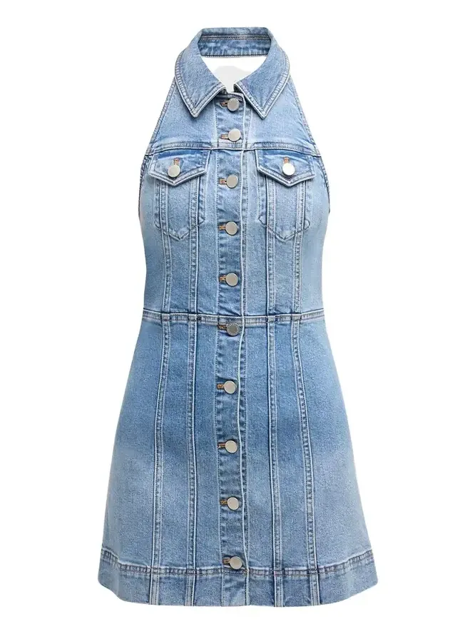 Kendall Denim Halter Mini Dress Kendall Denim Halter Mini Dress