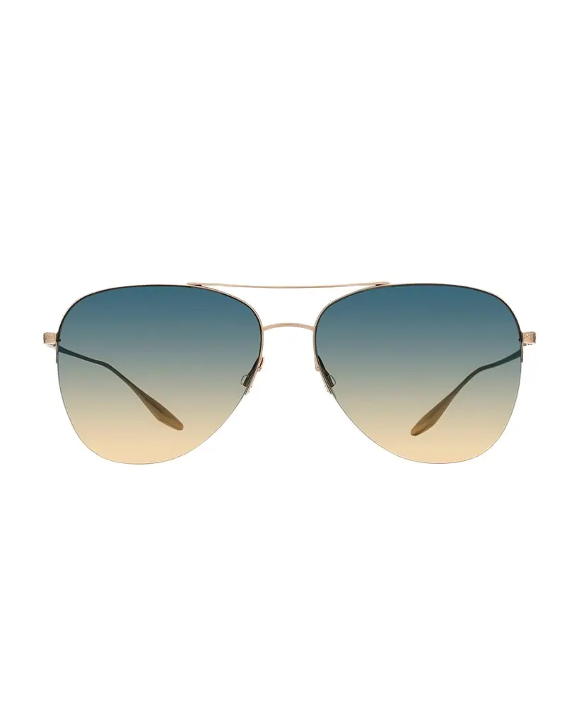 BARTON PERREIRA Chevalier Titanium Aviator Sunglasses