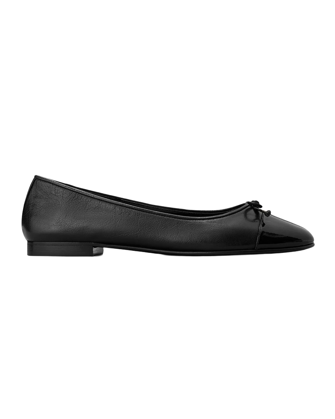 Mixed Leather Cap-Toe Ballerina Flats Mixed Leather Cap-Toe Ballerina Flats