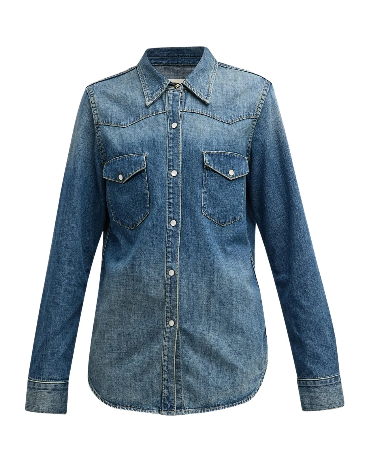 Nili Lotan Travis Denim Western Shirt