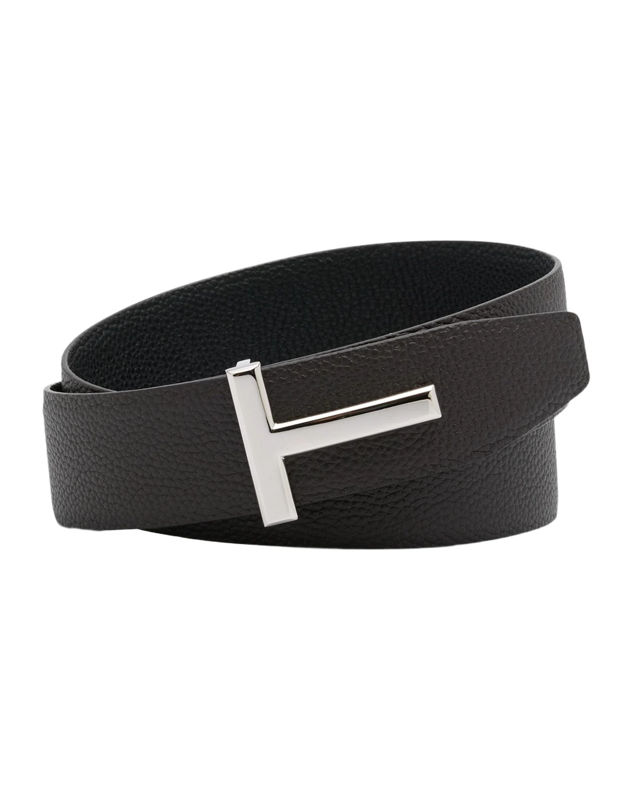 Tom Ford Men's Signature T Reversible Leather Belt