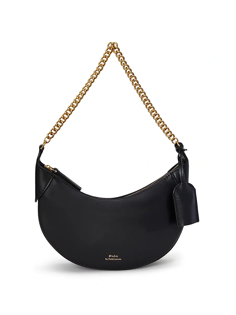 Polo Ralph Lauren Women's Chain Mini Polo ID Bag - Black | Image 1 Polo Ralph Lauren Women's Chain Mini Polo ID Bag - Black | Image 1