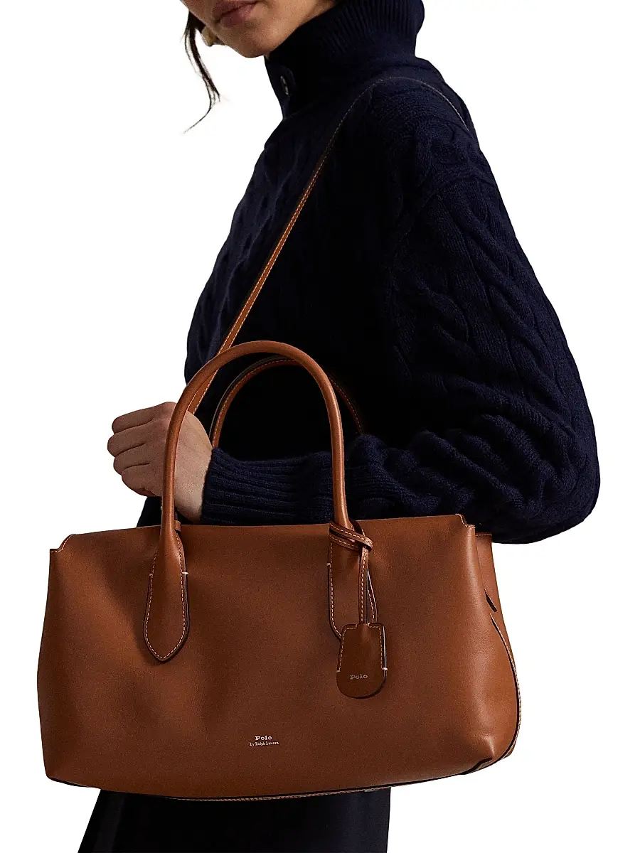 Polo Ralph Lauren Women's Leather Satchel | Thumbnail 3 Polo Ralph Lauren Women's Leather Satchel | Thumbnail 3