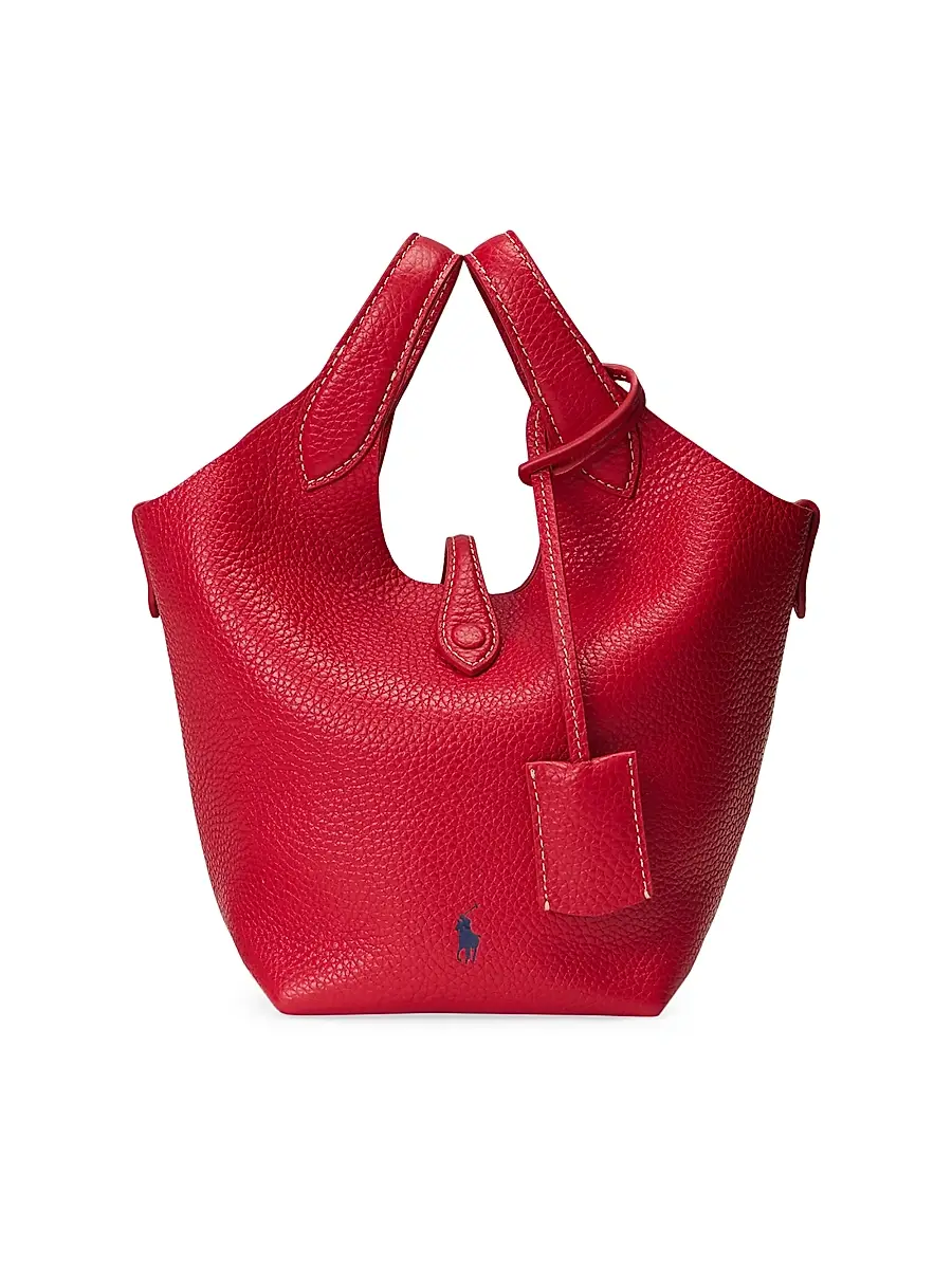 Polo Ralph Lauren Women's Play Leather Top Handle Bag - Cherry | Image 1 Polo Ralph Lauren Women's Play Leather Top Handle Bag - Cherry | Image 1
