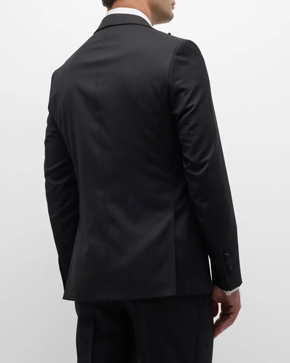 Paul Stuart Men's Wool Peak-Lapel Tuxedo | Thumbnail 5 Paul Stuart Men's Wool Peak-Lapel Tuxedo | Thumbnail 5