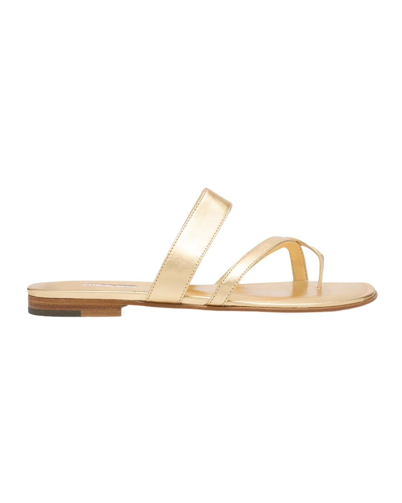 Susa Metallic Crisscross Flat Sandals