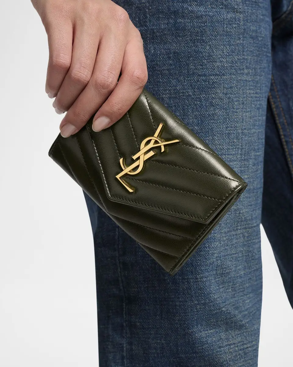 Saint Laurent YSL Monogram Small Flap Wallet in Smooth Leather | Thumbnail 2 Saint Laurent YSL Monogram Small Flap Wallet in Smooth Leather | Thumbnail 2