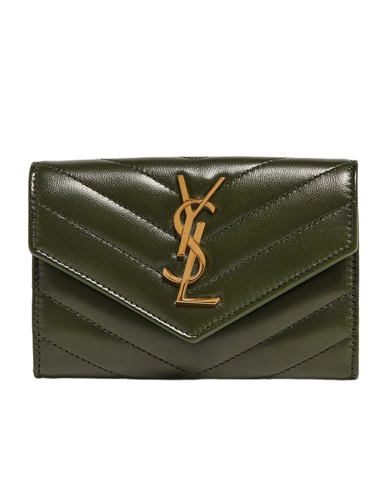 YSL Monogram Small Flap Wallet in Smooth Leather YSL Monogram Small Flap Wallet in Smooth Leather