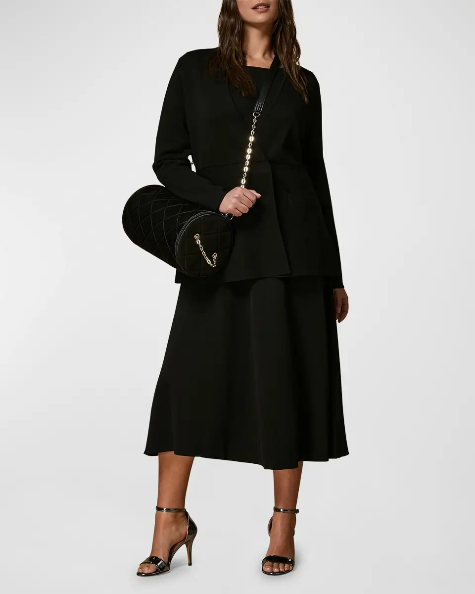 Marina Rinaldi Gabrielle Long-Sleeve A-Line Knit Midi Dress | Thumbnail 3 Marina Rinaldi Gabrielle Long-Sleeve A-Line Knit Midi Dress | Thumbnail 3
