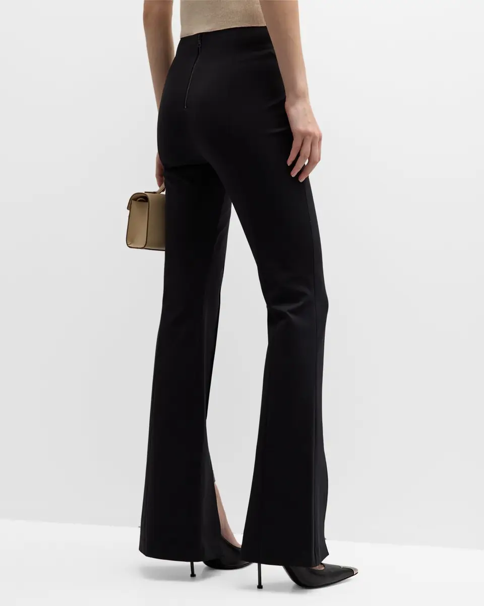 Alice + Olivia Emiko High-Waisted Slit-Cuff Pants | Thumbnail 3