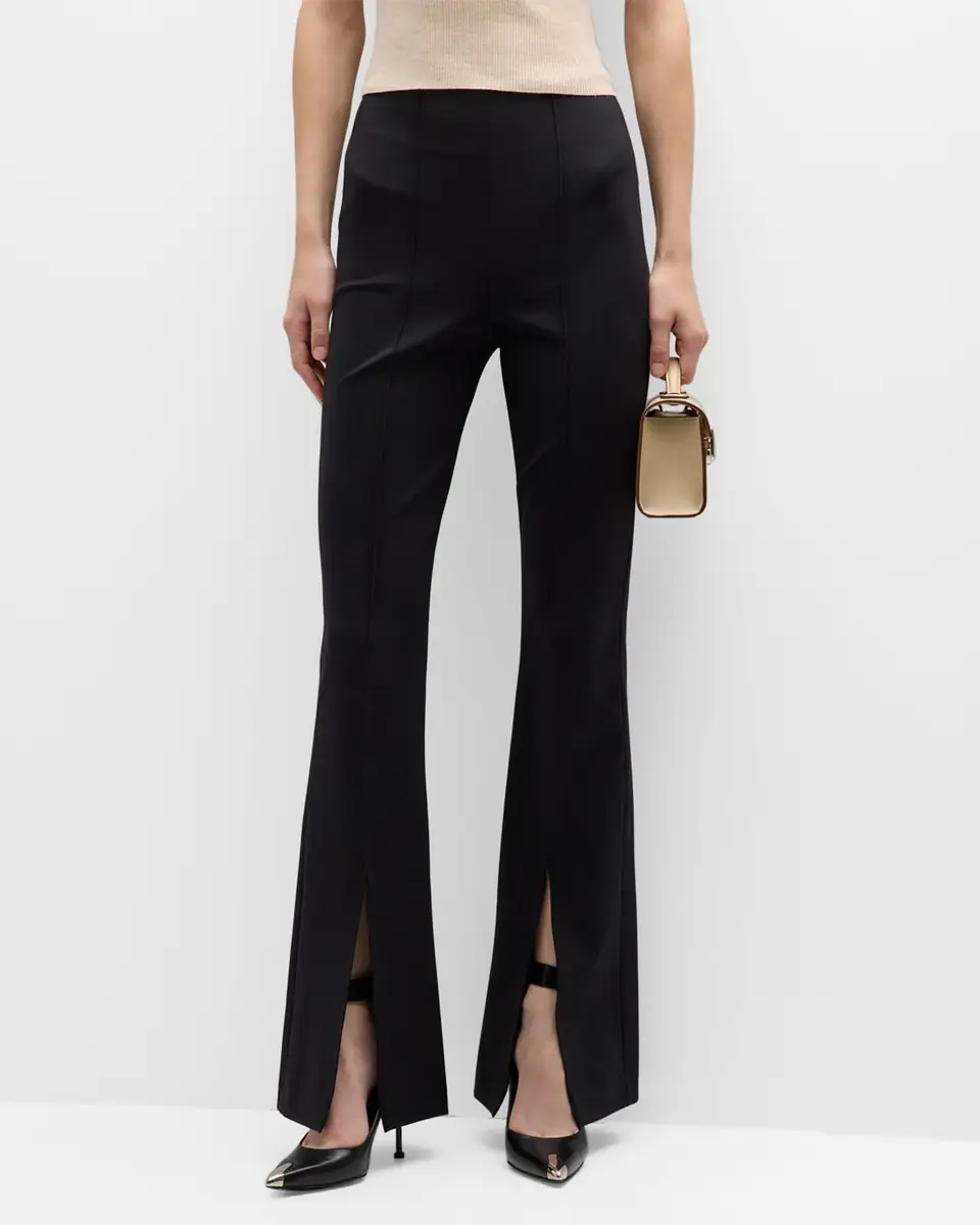 Alice + Olivia Emiko High-Waisted Slit-Cuff Pants | Thumbnail 4