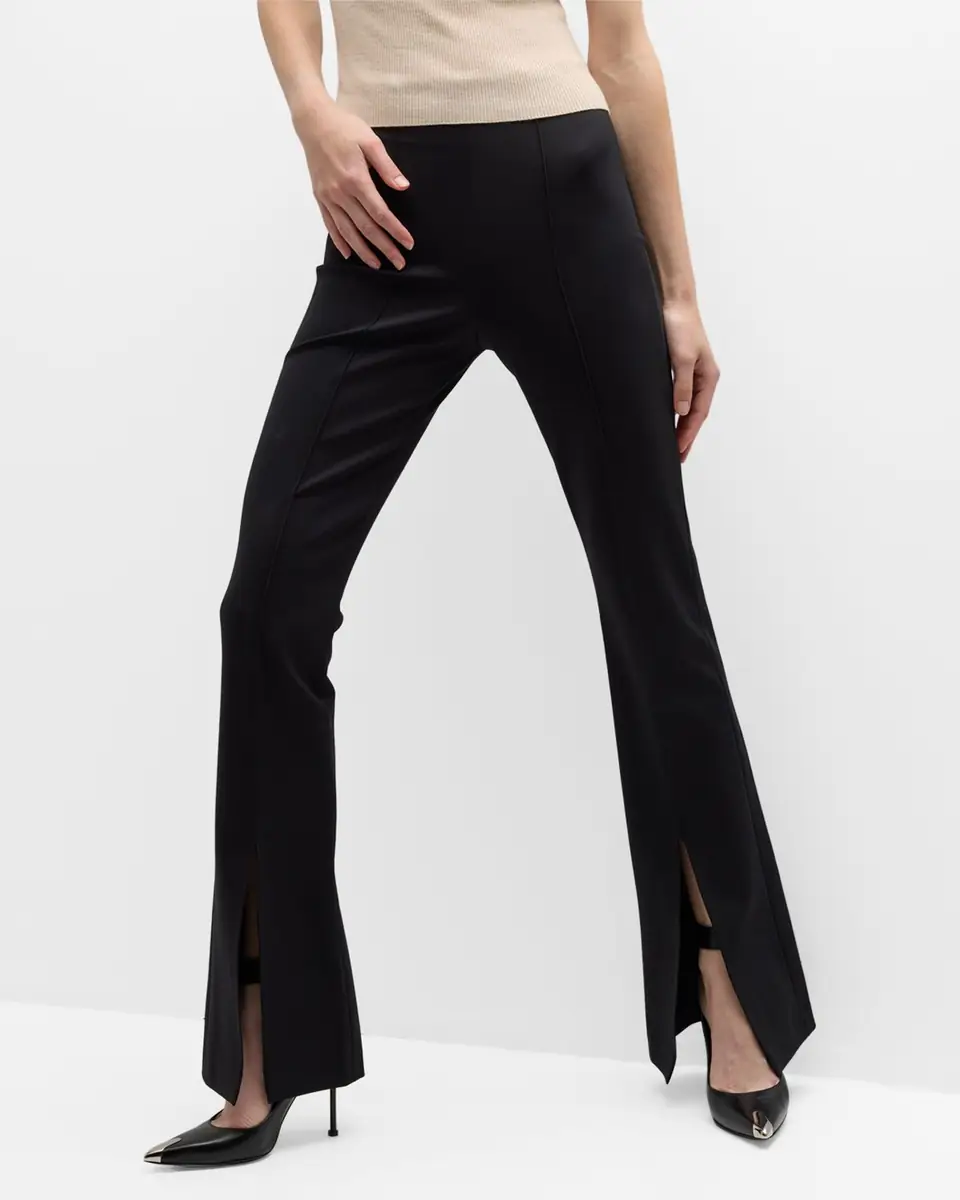 Alice + Olivia Emiko High-Waisted Slit-Cuff Pants | Thumbnail 8