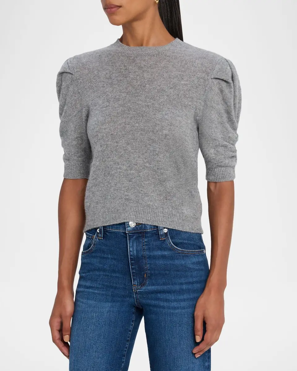 Frame Ruched Cashmere-Wool Sweater | Thumbnail 4 Frame Ruched Cashmere-Wool Sweater | Thumbnail 4
