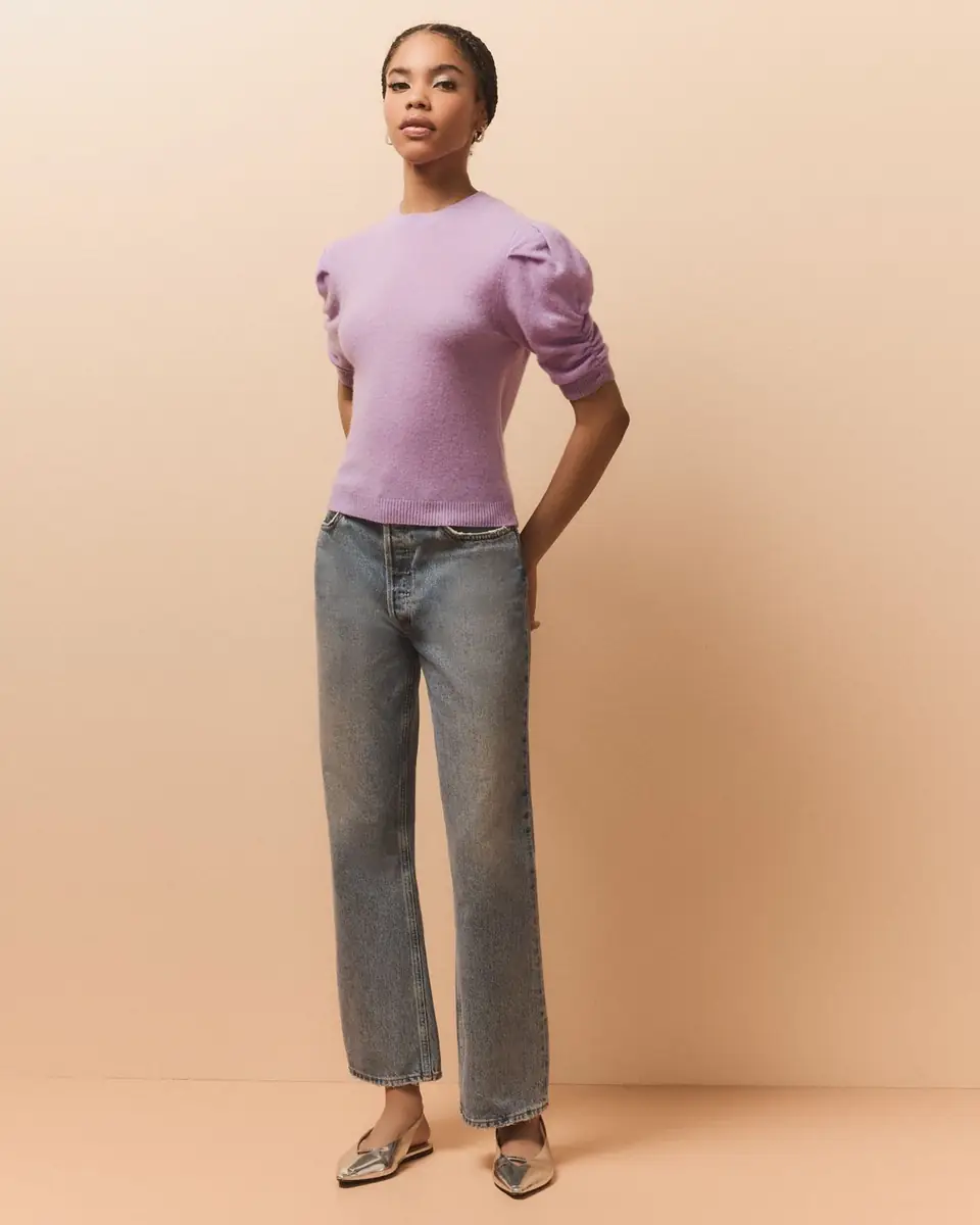 Frame Ruched Cashmere-Wool Sweater | Thumbnail 5 Frame Ruched Cashmere-Wool Sweater | Thumbnail 5