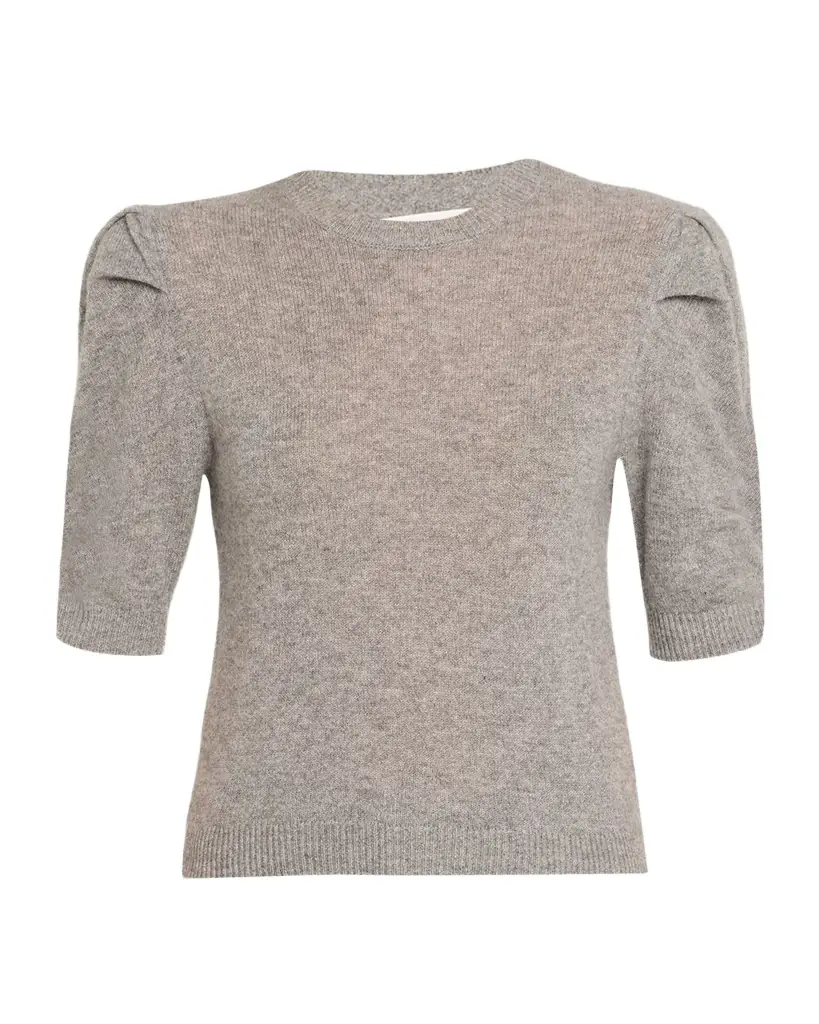 Ruched Cashmere-Wool Sweater