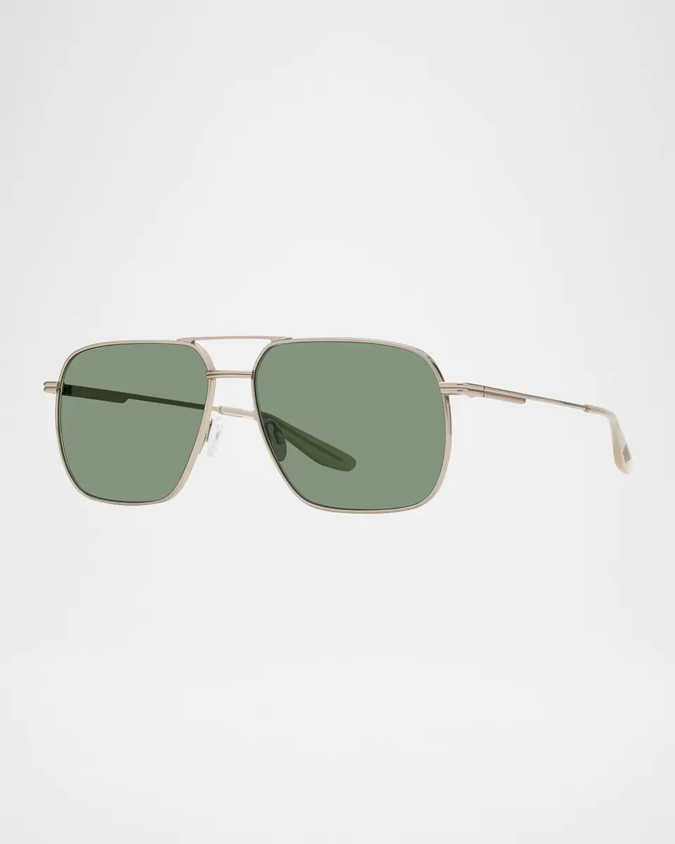 BARTON PERREIRA x 007 Men's Royale Double-Bridge Titanium Aviator Sunglasses | Thumbnail 3 BARTON PERREIRA x 007 Men's Royale Double-Bridge Titanium Aviator Sunglasses | Thumbnail 3