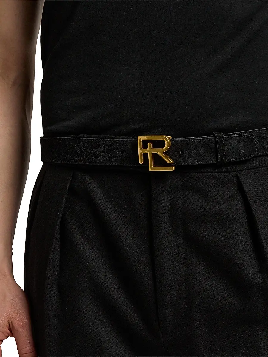 Polo Ralph Lauren Men's RL Suede Belt | Thumbnail 2 Polo Ralph Lauren Men's RL Suede Belt | Thumbnail 2