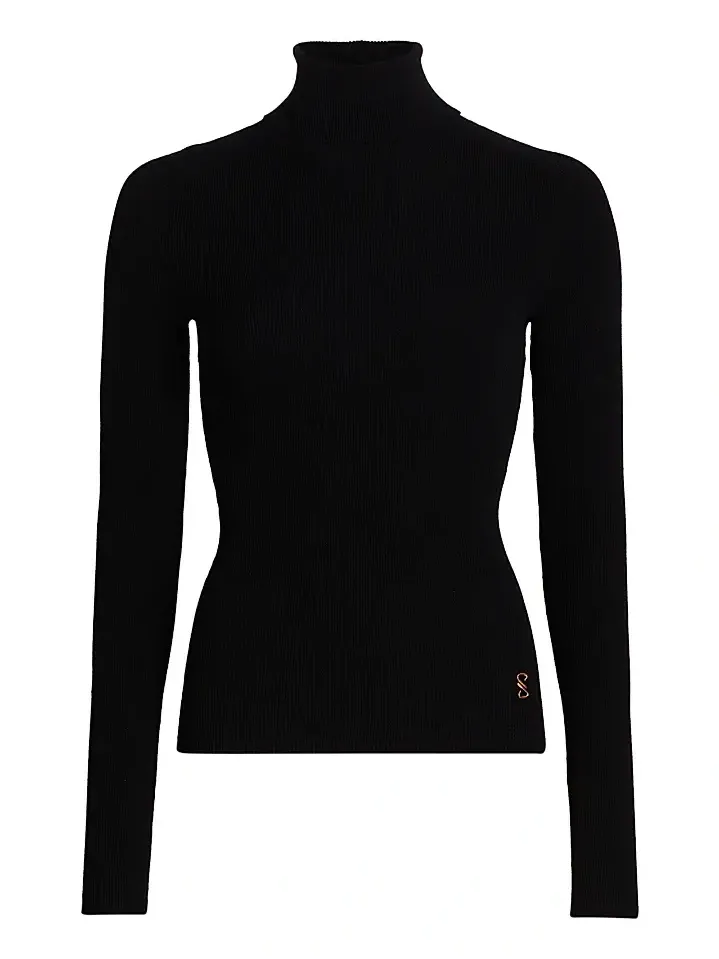 Women's Fox Ribbed Turtleneck Top
