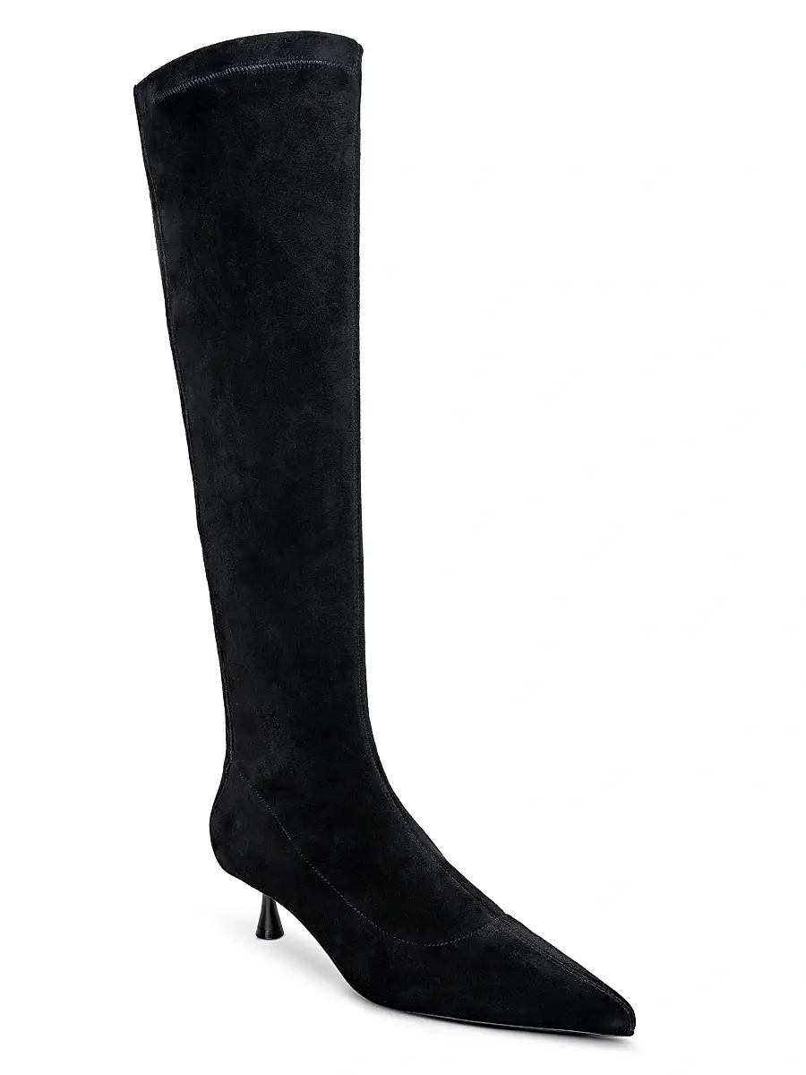L'Agence Women's Emilie 65MM Suede Boots | Thumbnail 2 L'Agence Women's Emilie 65MM Suede Boots | Thumbnail 2