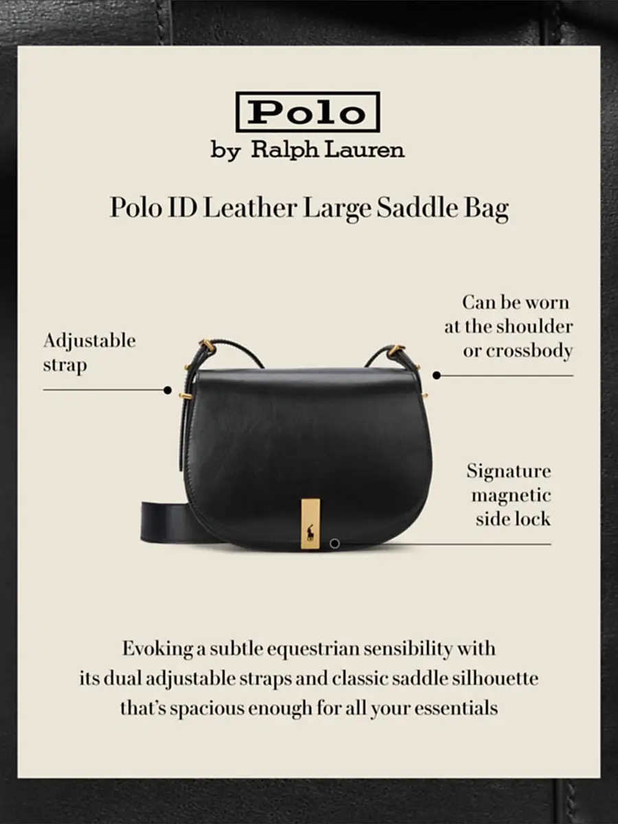 Polo Ralph Lauren Women's Mini ID Leather Saddle Bag | Thumbnail 5 Polo Ralph Lauren Women's Mini ID Leather Saddle Bag | Thumbnail 5