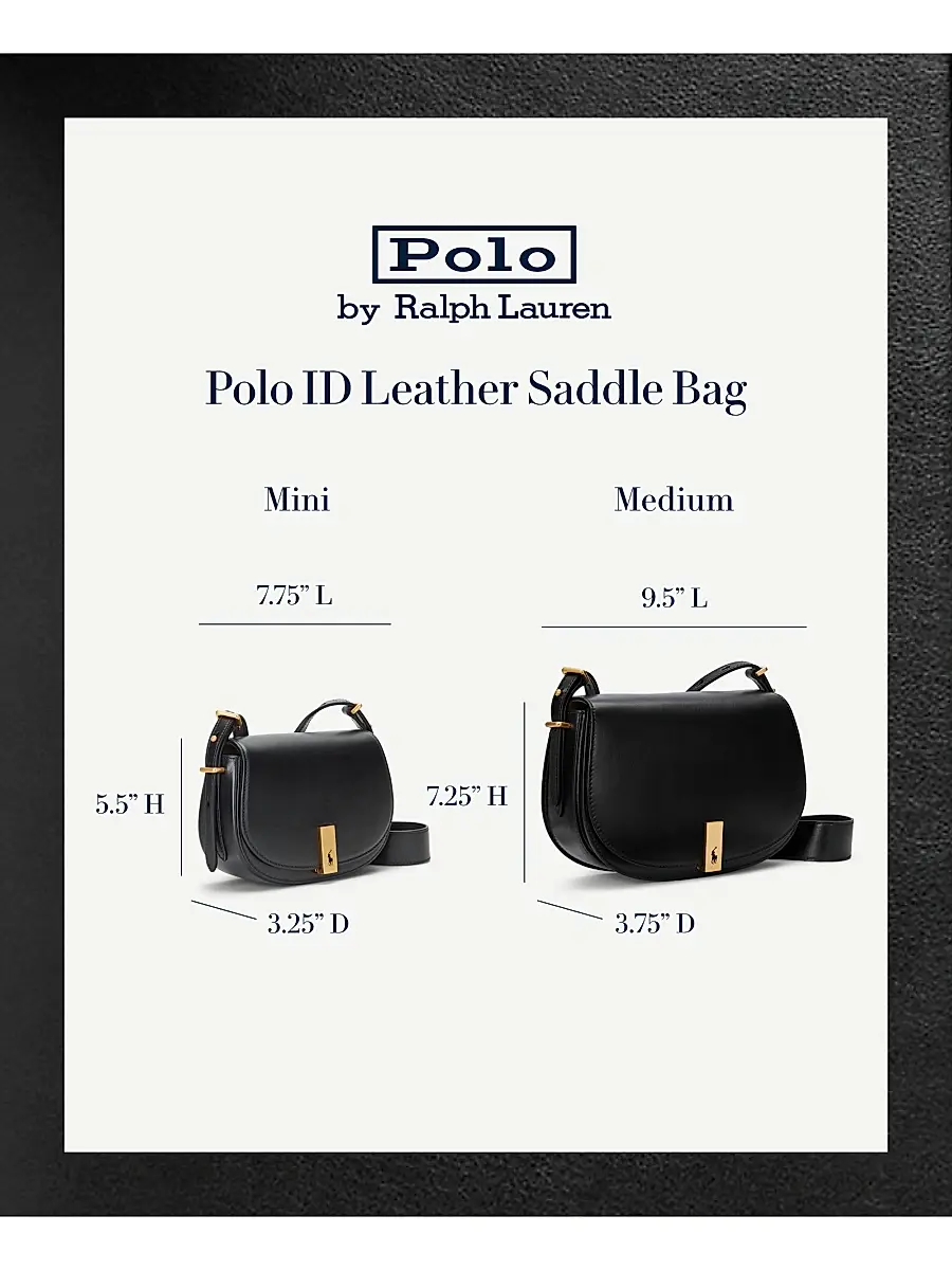 Polo Ralph Lauren Women's Mini ID Leather Saddle Bag | Thumbnail 6 Polo Ralph Lauren Women's Mini ID Leather Saddle Bag | Thumbnail 6
