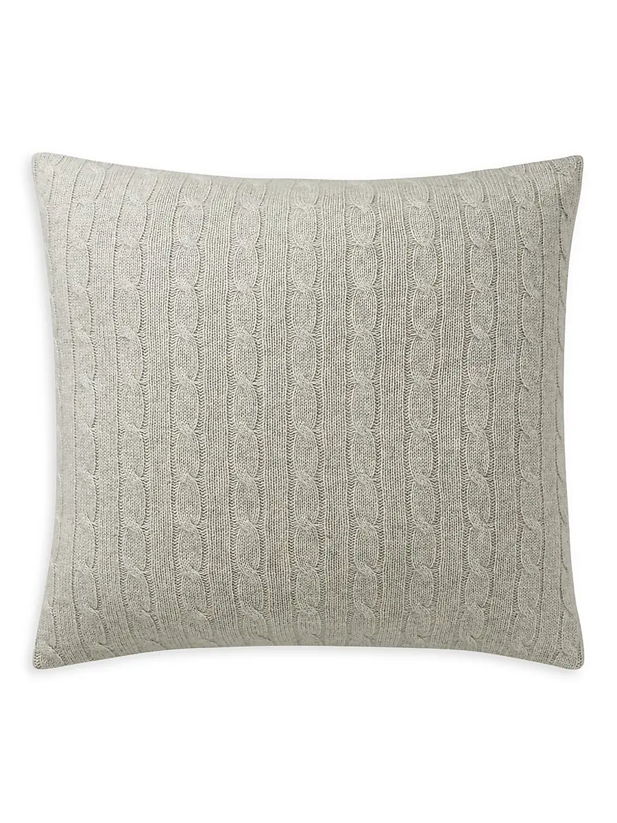 Ralph Lauren Cable-Knit Cashmere Throw Pillow | Thumbnail 2 Ralph Lauren Cable-Knit Cashmere Throw Pillow | Thumbnail 2