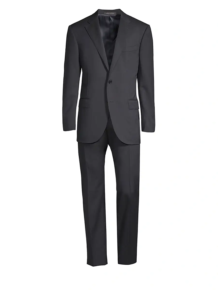 CORNELIANI Men's Regular-Fit Solid Woven Wool Suit | Thumbnail 6 CORNELIANI Men's Regular-Fit Solid Woven Wool Suit | Thumbnail 6