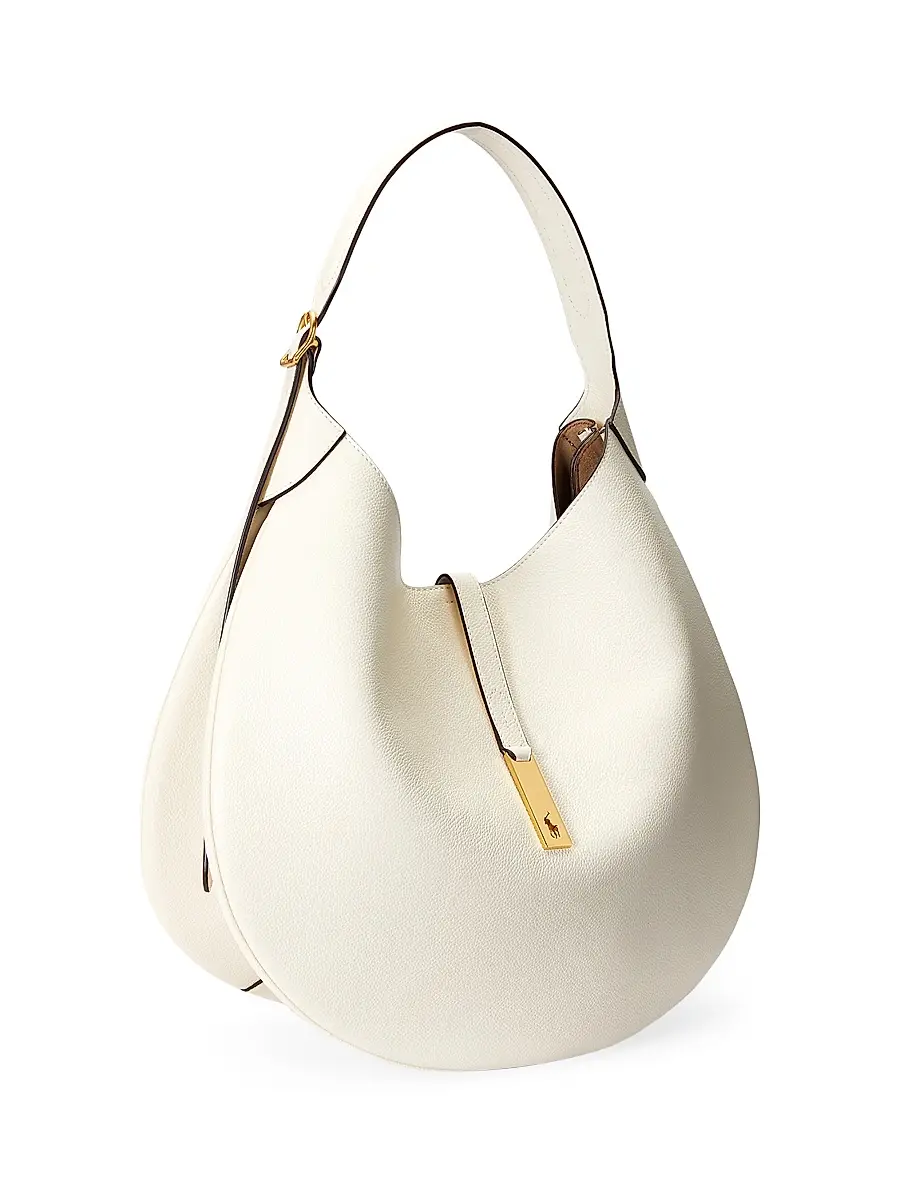Polo Ralph Lauren Women's Polo ID Large Leather Shoulder Bag | Thumbnail 3 Polo Ralph Lauren Women's Polo ID Large Leather Shoulder Bag | Thumbnail 3
