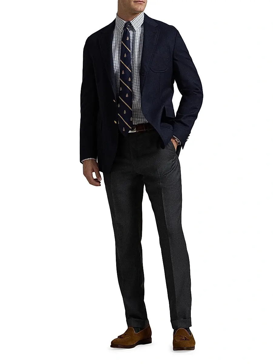 Polo Ralph Lauren Men's Wool Twill Slim-Fit Trousers | Thumbnail 2 Polo Ralph Lauren Men's Wool Twill Slim-Fit Trousers | Thumbnail 2