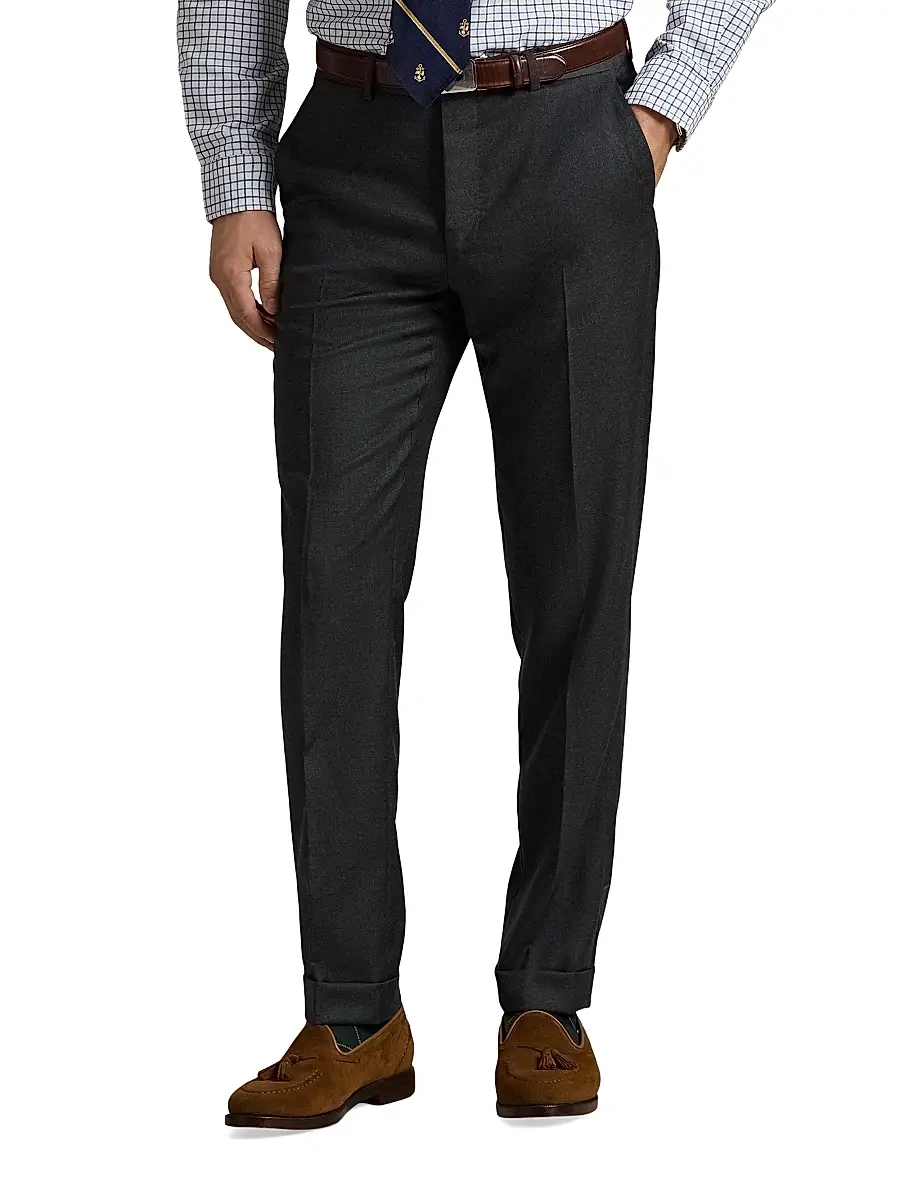Polo Ralph Lauren Men's Wool Twill Slim-Fit Trousers | Thumbnail 3 Polo Ralph Lauren Men's Wool Twill Slim-Fit Trousers | Thumbnail 3