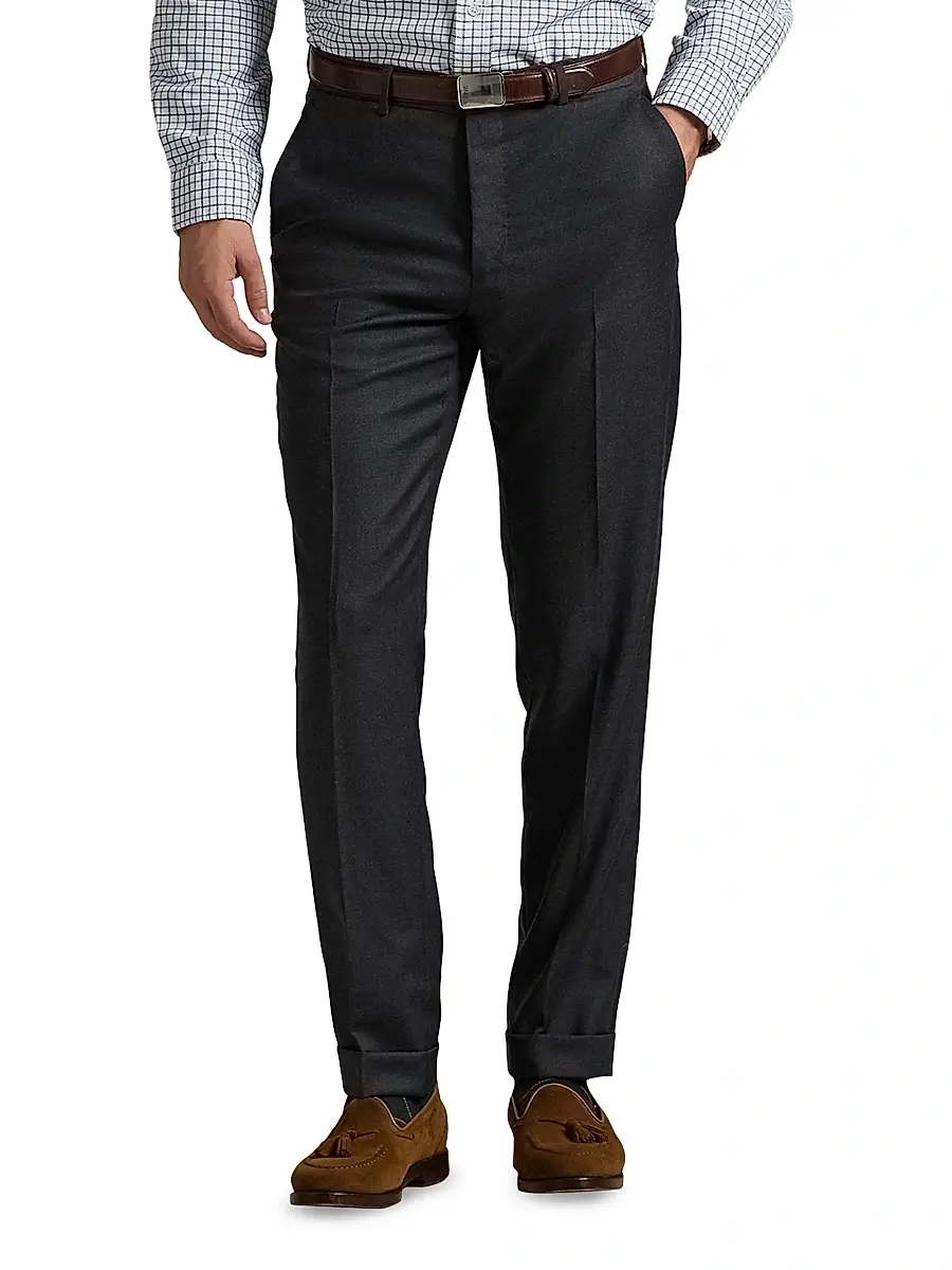 Polo Ralph Lauren Men's Wool Twill Slim-Fit Trousers | Thumbnail 6 Polo Ralph Lauren Men's Wool Twill Slim-Fit Trousers | Thumbnail 6