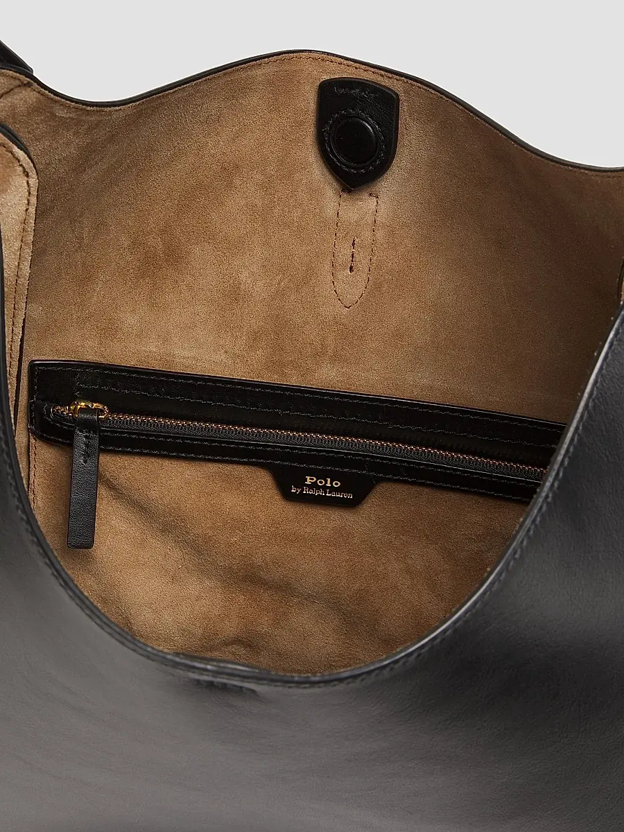 Polo Ralph Lauren Women's Polo ID Large Leather Shoulder Bag | Thumbnail 4 Polo Ralph Lauren Women's Polo ID Large Leather Shoulder Bag | Thumbnail 4