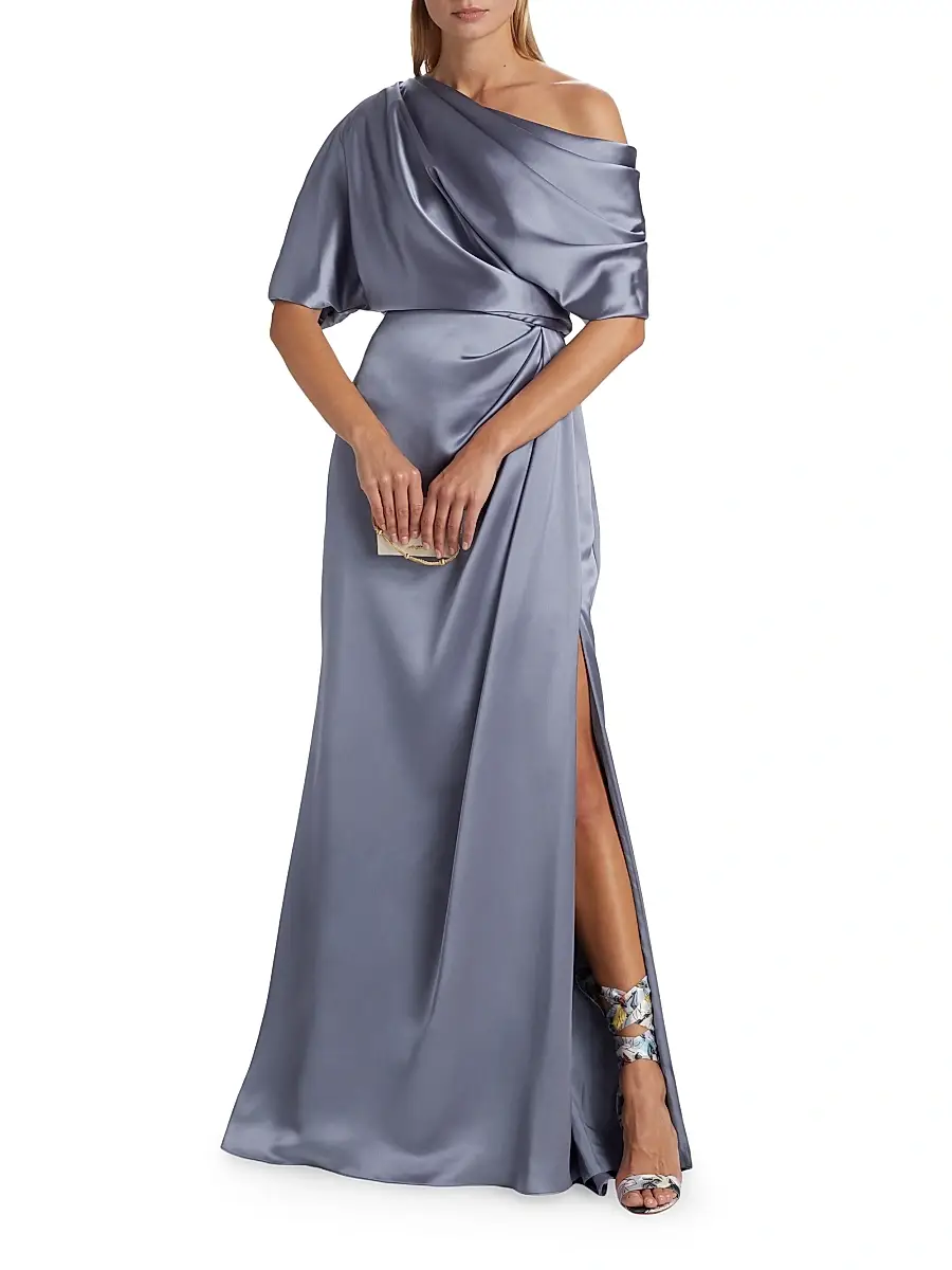 Amsale Women's Draped Off-The-Shoulder Gown | Thumbnail 2 Amsale Women's Draped Off-The-Shoulder Gown | Thumbnail 2