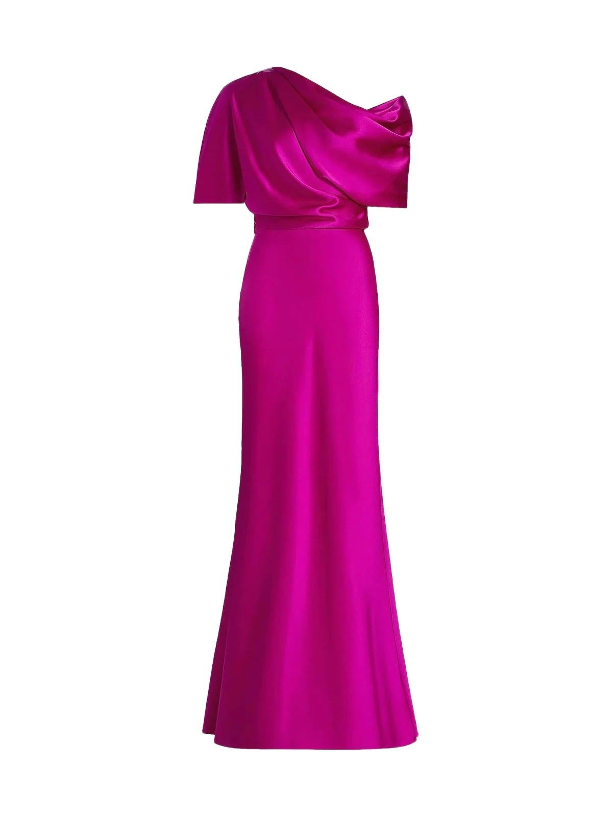 Women's Satin One-Shoulder Gown