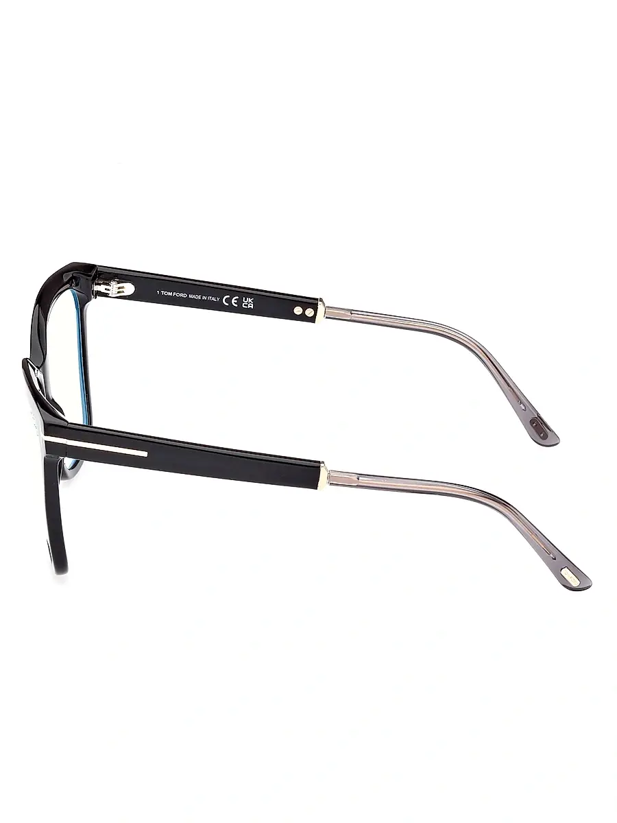 Tom Ford Women's 56MM Square Blue Block Glasses | Thumbnail 4
