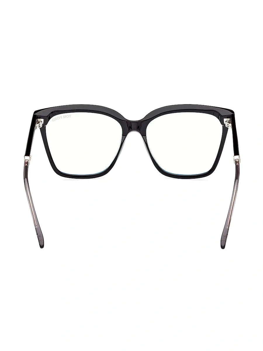 Tom Ford Women's 56MM Square Blue Block Glasses | Thumbnail 6
